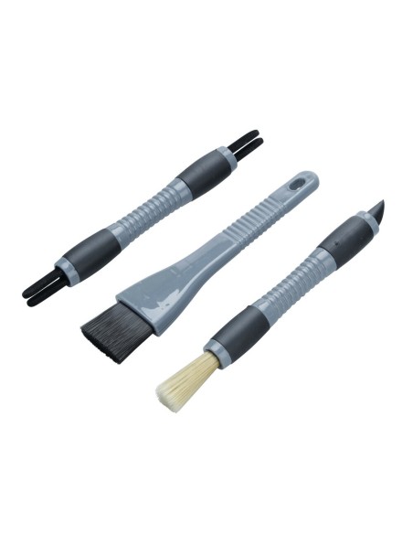Kit 3 spazzole per pulizia interni auto