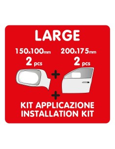 Kit 4 pellicole specchietti e finestrini anti appannamento 150x100 200x17 2