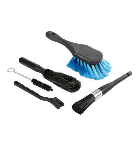 Kit 5 spazzole multiuso lavaggio auto moto camion bici
