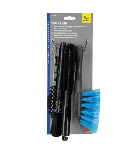 Kit 5 spazzole multiuso lavaggio auto moto camion bici