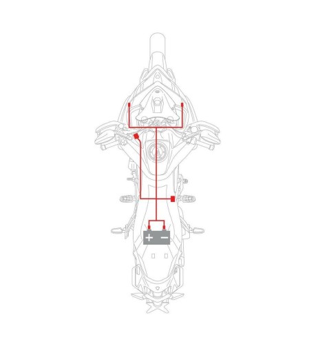 Kit cablaggio pre assemblato interruttore per faretti per moto 12V