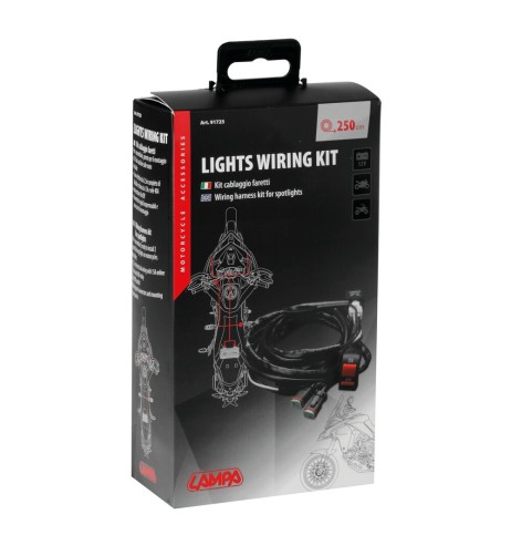 Kit cablaggio pre assemblato interruttore per faretti per moto 12V