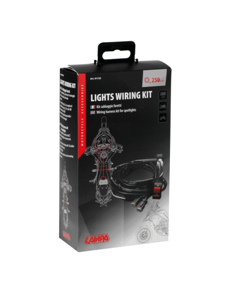 Kit cablaggio pre assemblato interruttore per faretti per moto 12V