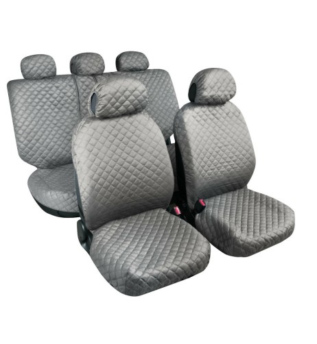 Kit completo coprisedili fodere auto universali Biba in cotone Colore grig