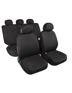 Kit completo coprisedili fodere auto universali Biba in cotone Colore nero