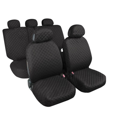 Kit completo coprisedili fodere auto universali Biba in cotone Colore nero