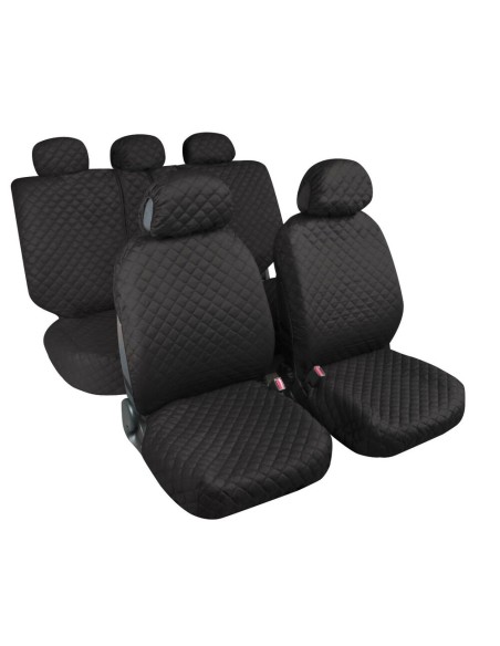 Kit completo coprisedili fodere auto universali Biba in cotone Colore nero