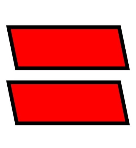 Kit contrassegni adesivi camion trasporto cose in conto proprio nero rosso