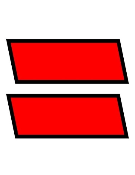 Kit contrassegni adesivi camion trasporto cose in conto proprio nero rosso