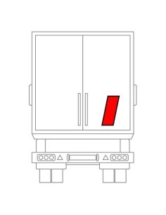 Kit contrassegni adesivi camion trasporto cose in conto proprio nero rosso 2