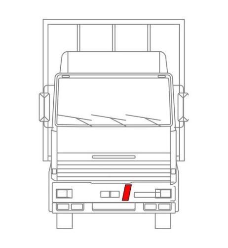 Kit contrassegni adesivi camion trasporto cose in conto proprio nero rosso