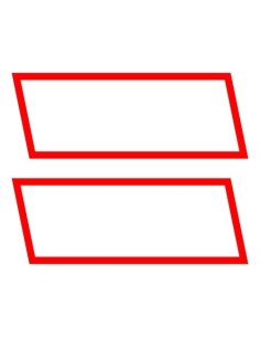 Kit contrassegni adesivi camion trasporto cose in conto proprio rosso bianc