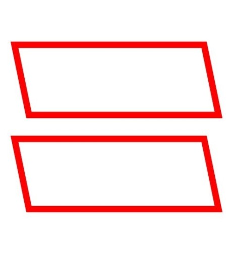 Kit contrassegni adesivi camion trasporto cose in conto proprio rosso bianc