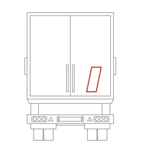 Kit contrassegni adesivi camion trasporto cose in conto proprio rosso bianc