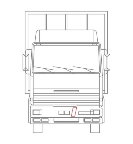 Kit contrassegni adesivi camion trasporto cose in conto proprio rosso bianc