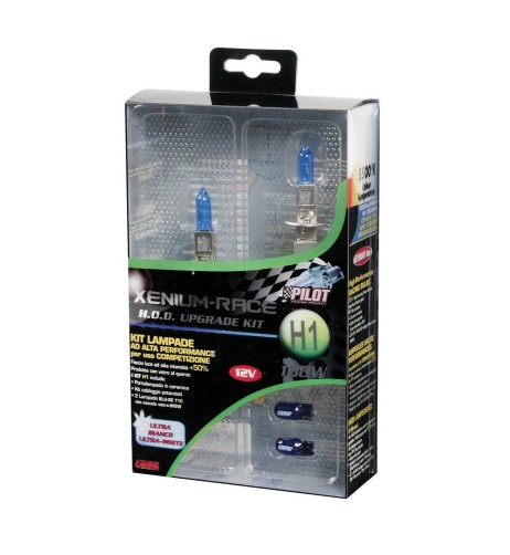 Kit coppia lampadine alogene Xenium Race H1 100W 5500K 12V lampadine W5W