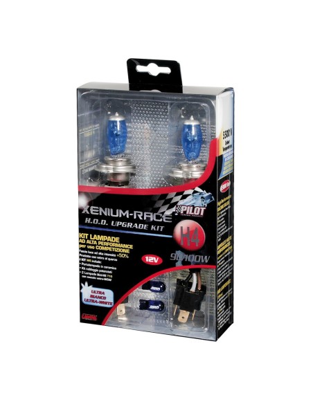 Kit coppia lampadine alogene Xenium Race H4 90 100W 5500K 12V lampadine W