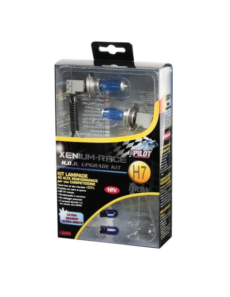 Kit coppia lampadine alogene Xenium Race H7 100W 5500K 12V lampadine W5W