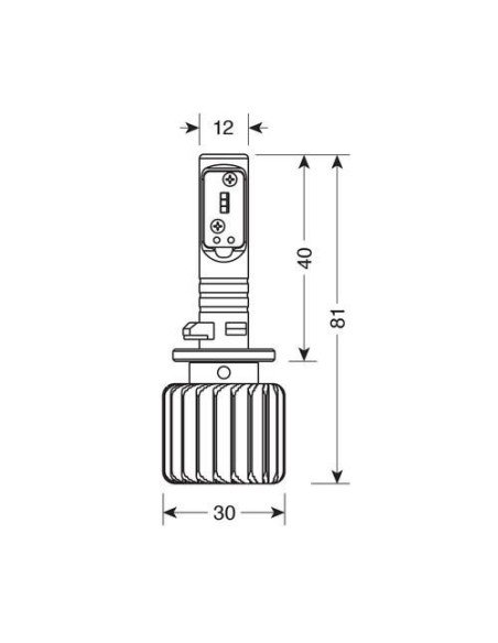 Kit di conversione a LED centralina 1pz lampada H1 10 30V 12W