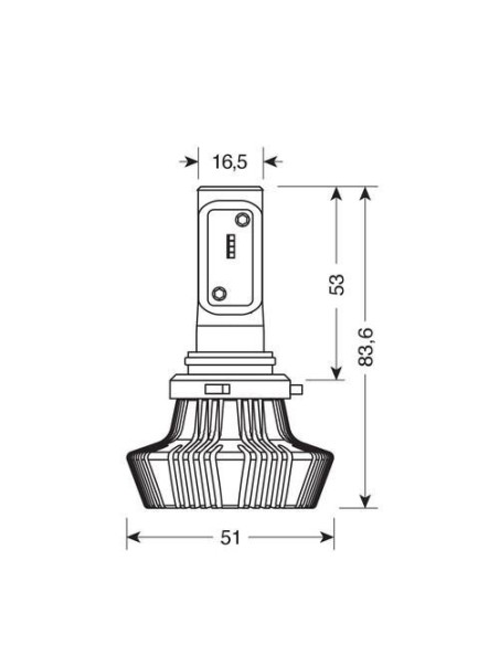 Kit di conversione a LED centralina 1pz lampada H10 10 30V 25W