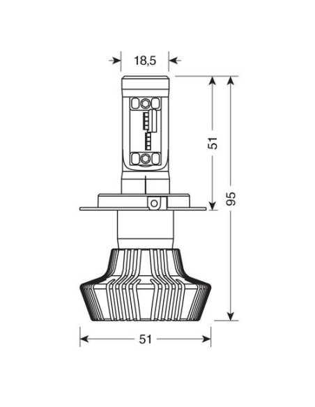 Kit di conversione a LED centralina 1pz lampada H4 10 30V 25W