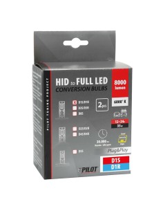 Kit di conversione a LED fari Xenon 2pz lampada D1S D1R 35W 6000K 2