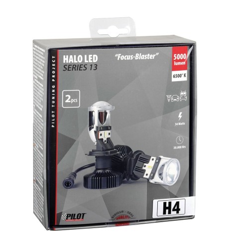 Kit di conversione a LED Halo Focus Blaster Led 2pz lampada H4 34W 5000lm