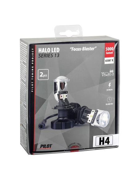 Kit di conversione a LED Halo Focus Blaster Led 2pz lampada H4 34W 5000lm