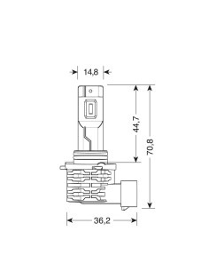 Kit di conversione a LED Halo Killer Led 2pz lampada H10 HB3 9005 20W 3200l 2