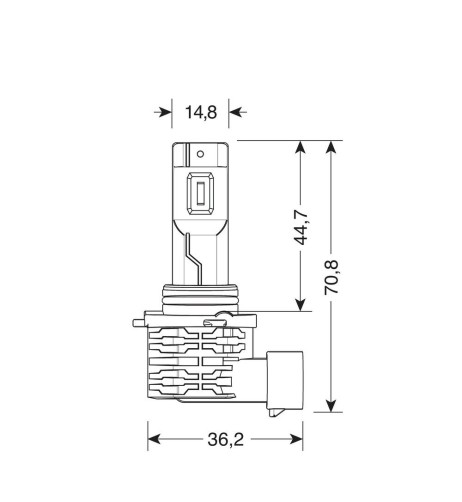 Kit di conversione a LED Halo Killer Led 2pz lampada H10 HB3 9005 20W 3200l