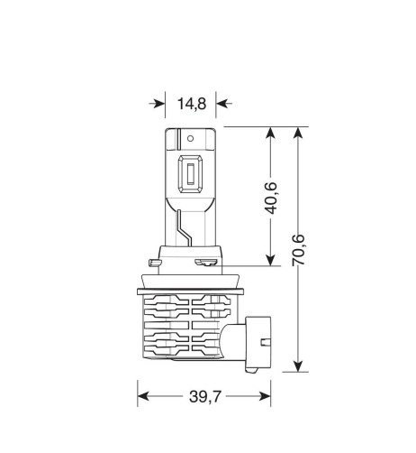 Kit di conversione a LED Halo Killer Led 2pz lampada H8 H9 H11 H16 20W 3200
