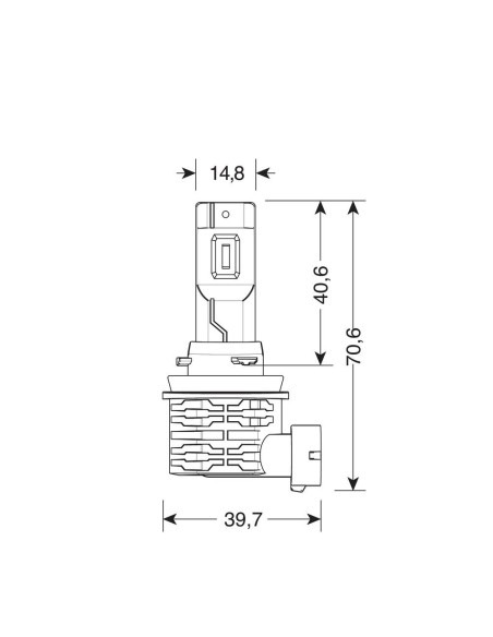 Kit di conversione a LED Halo Killer Led 2pz lampada H8 H9 H11 H16 20W 3200
