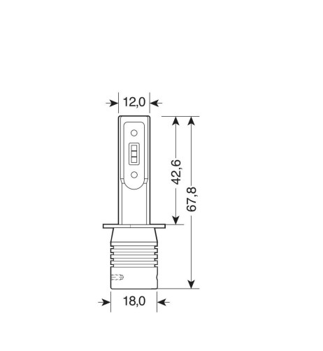 Kit di conversione a LED Halo Led 2pz lampada H1 15W 4000lm