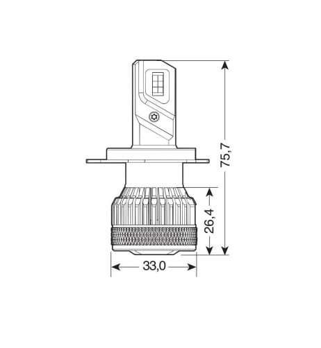 Kit di conversione a LED Halo Led 2pz lampada H4 45W 7200lm
