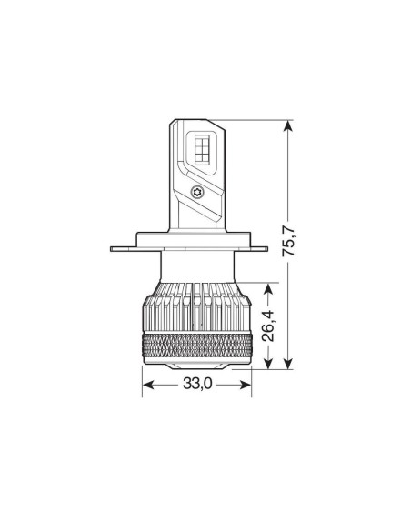 Kit di conversione a LED Halo Led 2pz lampada H4 45W 7200lm
