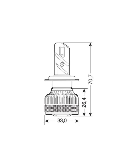 Kit di conversione a LED Halo Led 2pz lampada H7 45W 7200lm