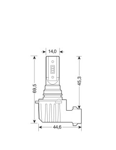 Kit di conversione a LED Halo Led 2pz lampada HB3 HB4 15W 4000lm 2