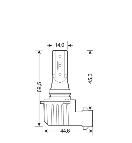 Kit di conversione a LED Halo Led 2pz lampada HB3 HB4 15W 4000lm