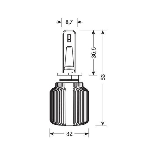 Kit di conversione a LED Halo Led Blade 2pz lampada H1 9 32V 16W 6500K