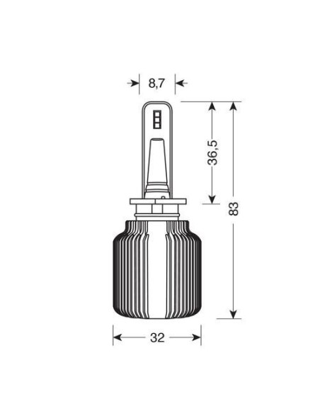 Kit di conversione a LED Halo Led Blade 2pz lampada H1 9 32V 16W 6500K