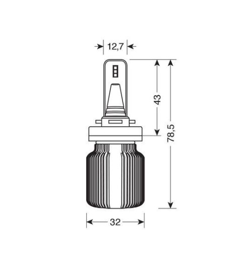 Kit di conversione a LED Halo Led Blade 2pz lampada H8 H11 H16 9 32V 20W