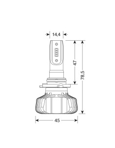 Kit di conversione a LED Halo Led Blaster 2pz lampada H10 HB3 9005 20W 4500 2