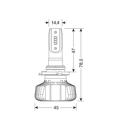 Kit di conversione a LED Halo Led Blaster 2pz lampada H10 HB3 9005 20W 4500