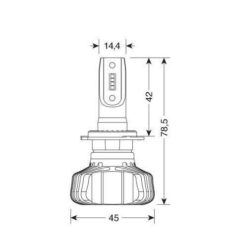 Kit di conversione a LED Halo Led Blaster 2pz lampada H7 20W 4500lm