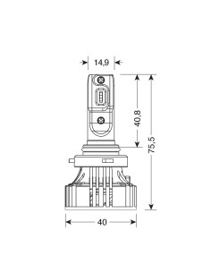 Kit di conversione a LED Halo Led Compact 2pz lampada H10 HB3 9005 36W 6000 2