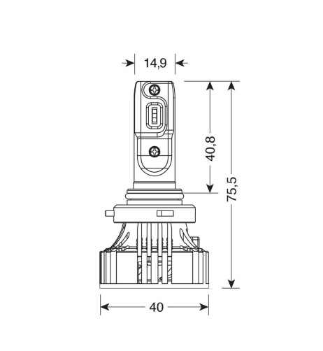 Kit di conversione a LED Halo Led Compact 2pz lampada H10 HB3 9005 36W 6000