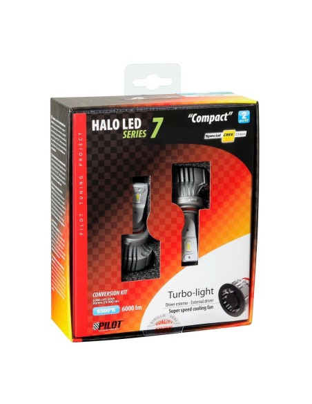 Kit di conversione a LED Halo Led Compact 2pz lampada H10 HB3 9005 36W 6000