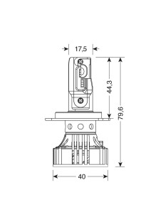 Kit di conversione a LED Halo Led Compact 2pz lampada H4 36W 6000lm 2