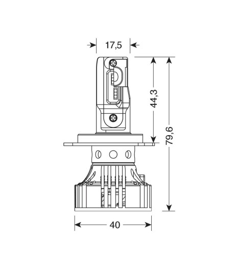 Kit di conversione a LED Halo Led Compact 2pz lampada H4 36W 6000lm