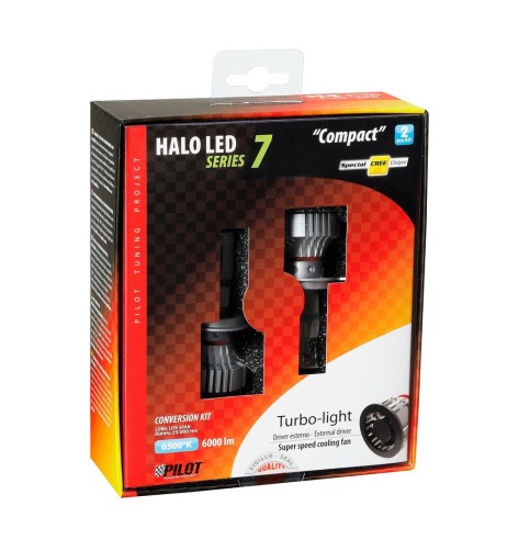 Kit di conversione a LED Halo Led Compact 2pz lampada H4 36W 6000lm